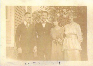 27 Sep 1919 l-r: John Mortimer, Harry Walker, Margaret McLean, Jeannette McLean