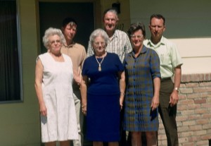 l-r Susie McLean Griffin, Bruce Burgraff, Margaret Walker, Edmund Griffin, Shirlee Walker Burgraff, Jack Brugraff - 1969 Reno, NV