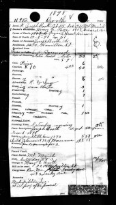 The 1898 funeral record of Joseph Booth with costs and info about the removal of the babies in the grave.