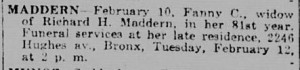 Fanny NYTrib 12 Feb 1918 p13c7