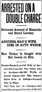 The headline from the Marion Weekly Star, Marion, Ohio, 16 Nov 1912, p1, c4.